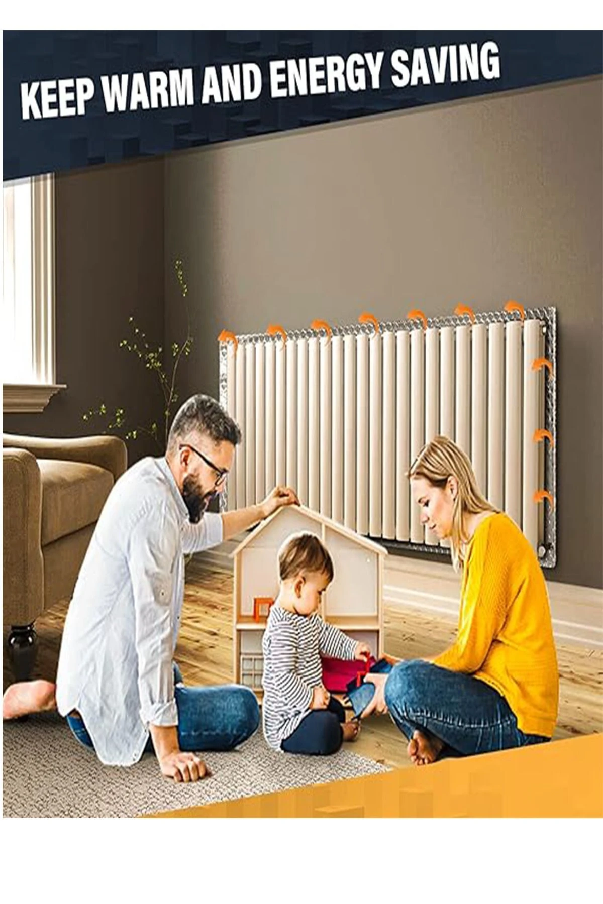 1 Adet Petek Kalorifer Arkası Isı Yalıtım Izolasyon Levhası Radyatör Arkalığı Plaka 3 Mm1