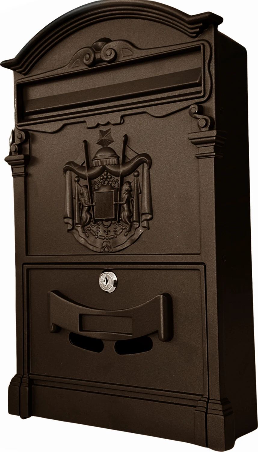 Glamour Villa Tipi Dekoratif Antik Bakır Posta Kutusu