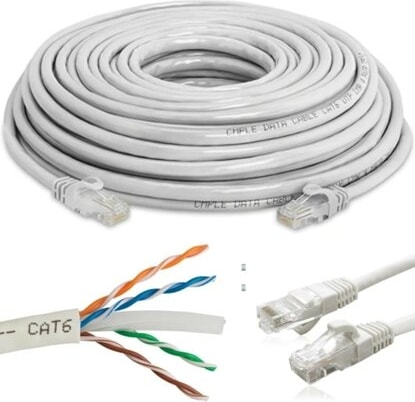 Cat6 Ethernet Adsl Kablosu Jaklı Internet Kablo 10 m