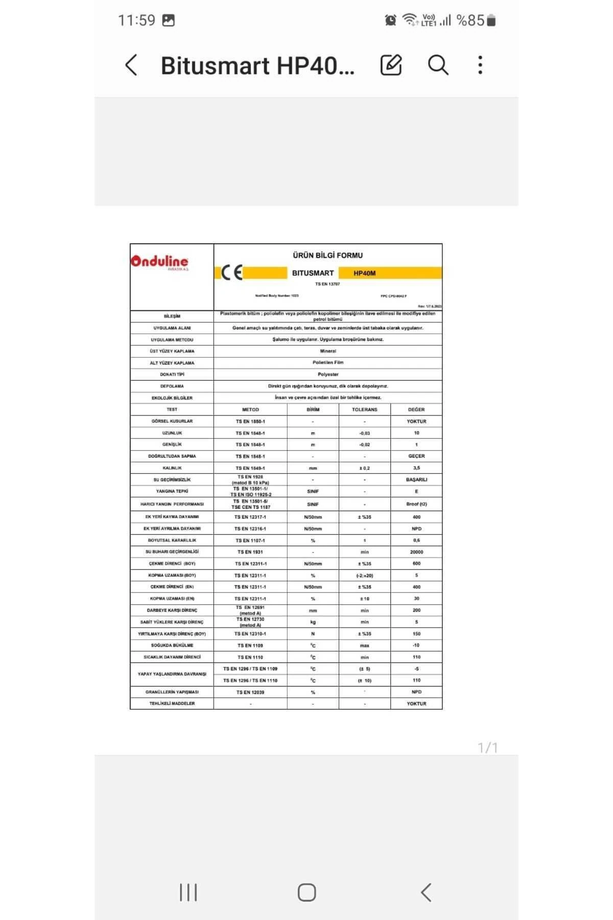 ONDULİNE HP40 BİTUSMART KOYU GRİ