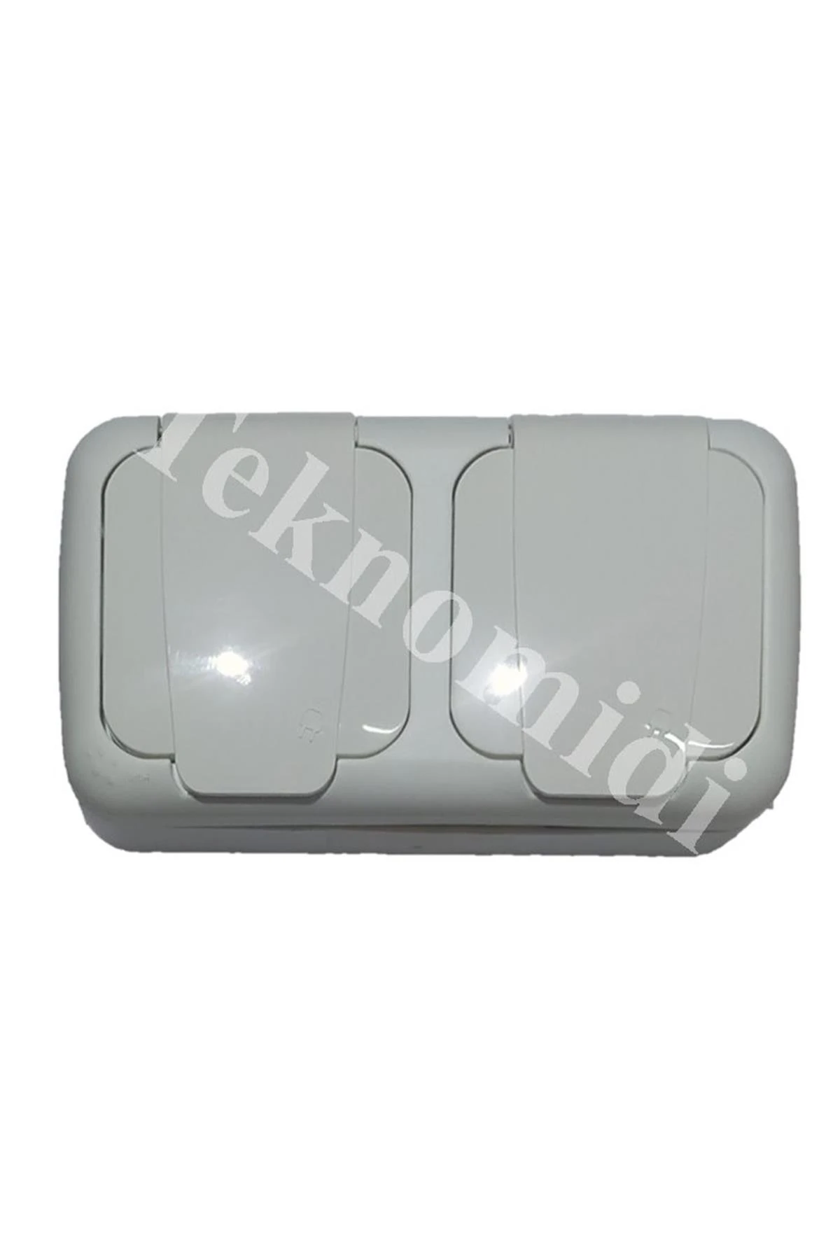 Viko 90555488 Palmiye Beyaz Ip54 İkili Topraklı Priz