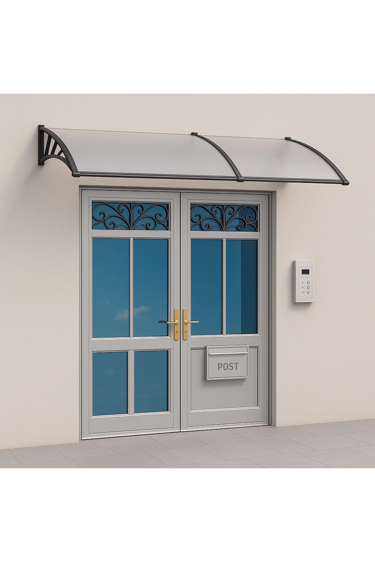 COSMOS Kapı Pencere Üstü Pratik Sundurma 105x240 - Şeffaf