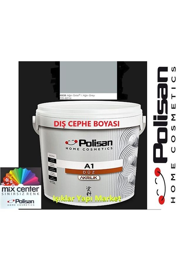 Dış Cephe Boyası-a1 Akrilik Düz-15litre(20KG.)-cd-8214 Ağrı Grisi