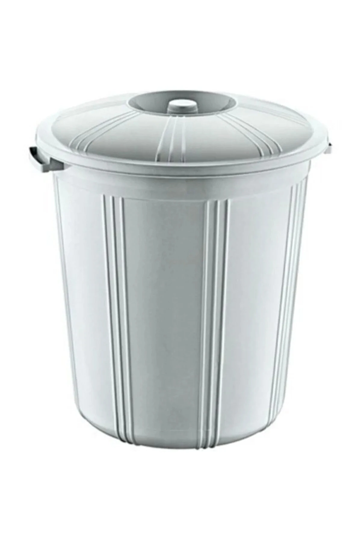 LitaeTrend 35 Lt Kapaklı Yuvarlak Plastik Büyük Boy Çöp Kovası Su Et Kovası Balkon Kovası Bahçe Kova