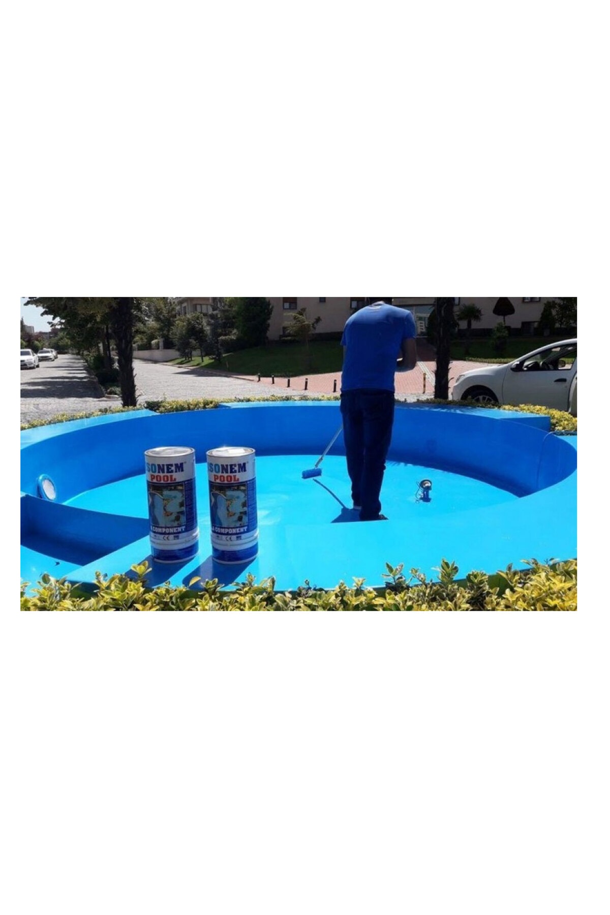 POOL Havuz Boyası Mavi 4,5 Kg Set