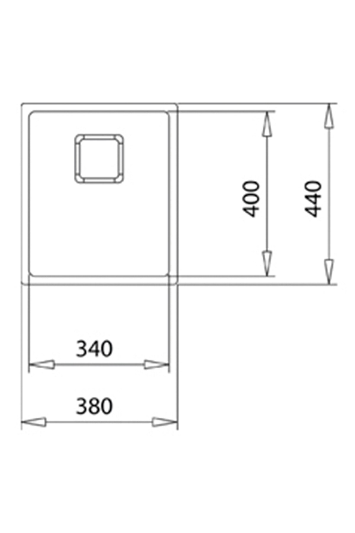 Flexlinea 34.40 Paslanmaz Çelik Tek Gözlü Damlalıksız Eviye (.115000015)