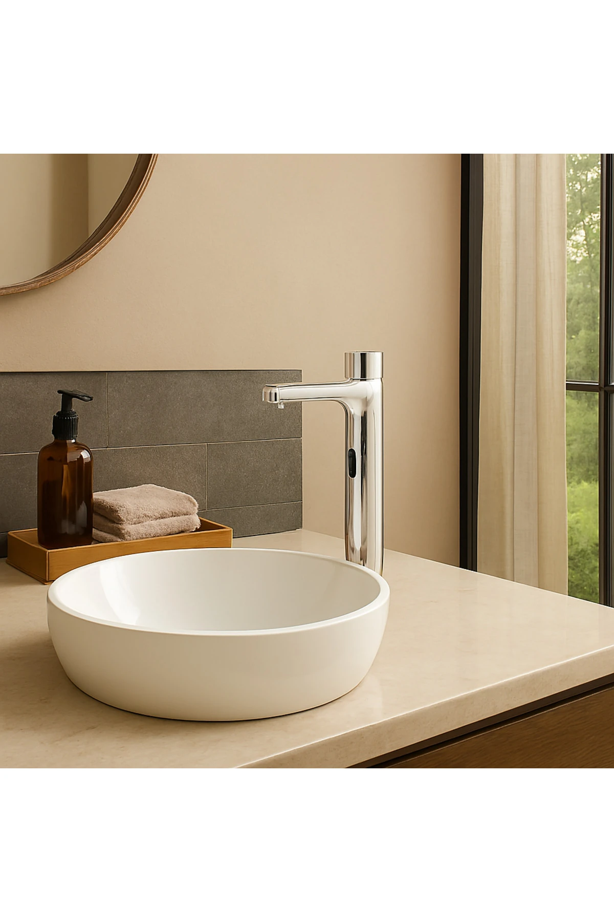 Sempre Mono Fotoselli Yüksek Lavabo Bataryası Elektrikli/Pilli