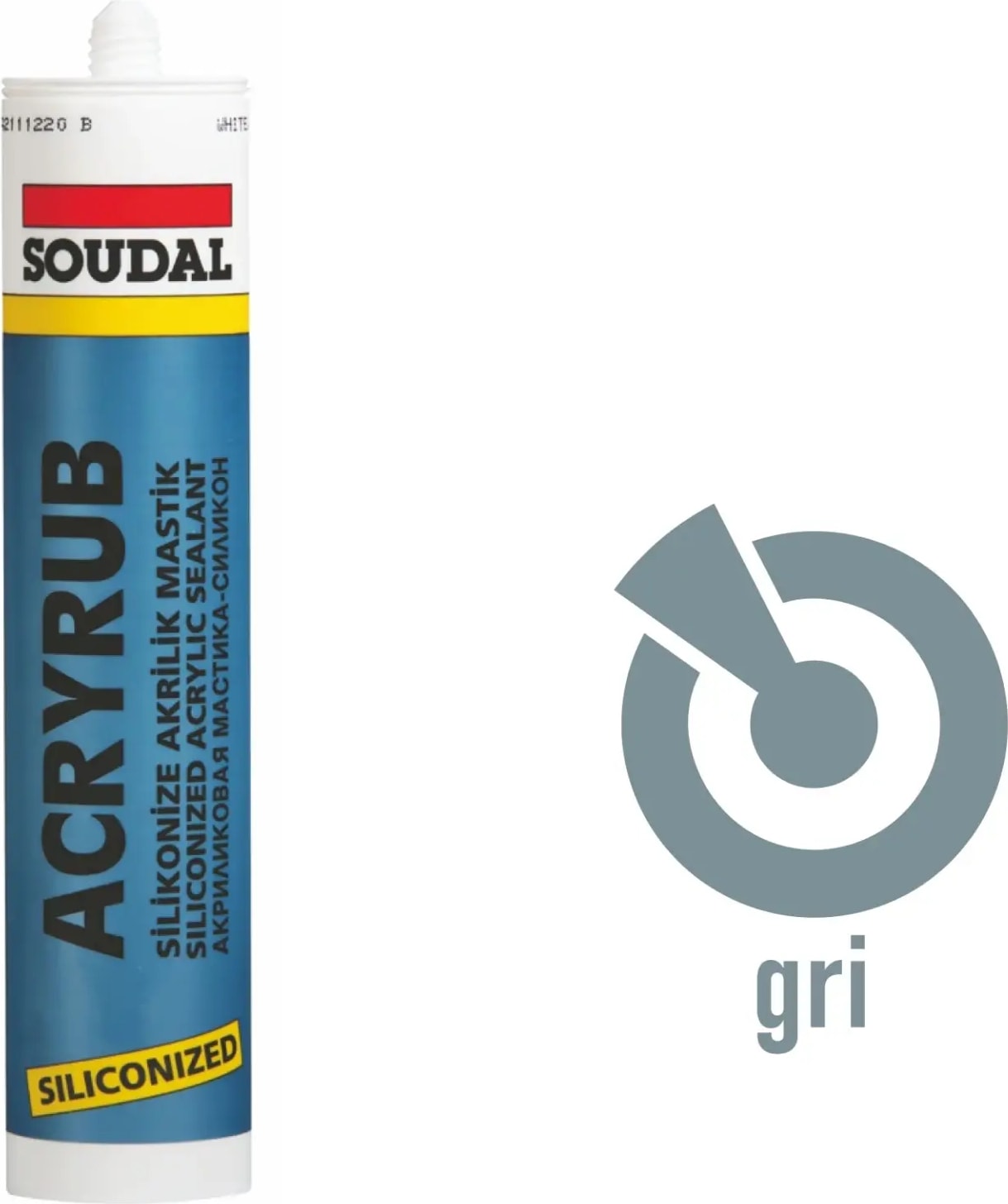 Silikonize Akrilik Gri Mastik 500 gr