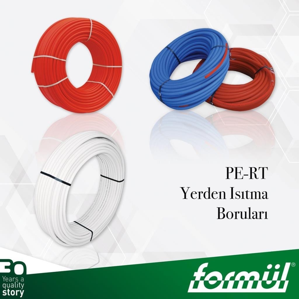 Süper Bariyersiz 16 x 2 Kılıflı Mobil Boru Yerden Isıtma Pe-Rt Mavi