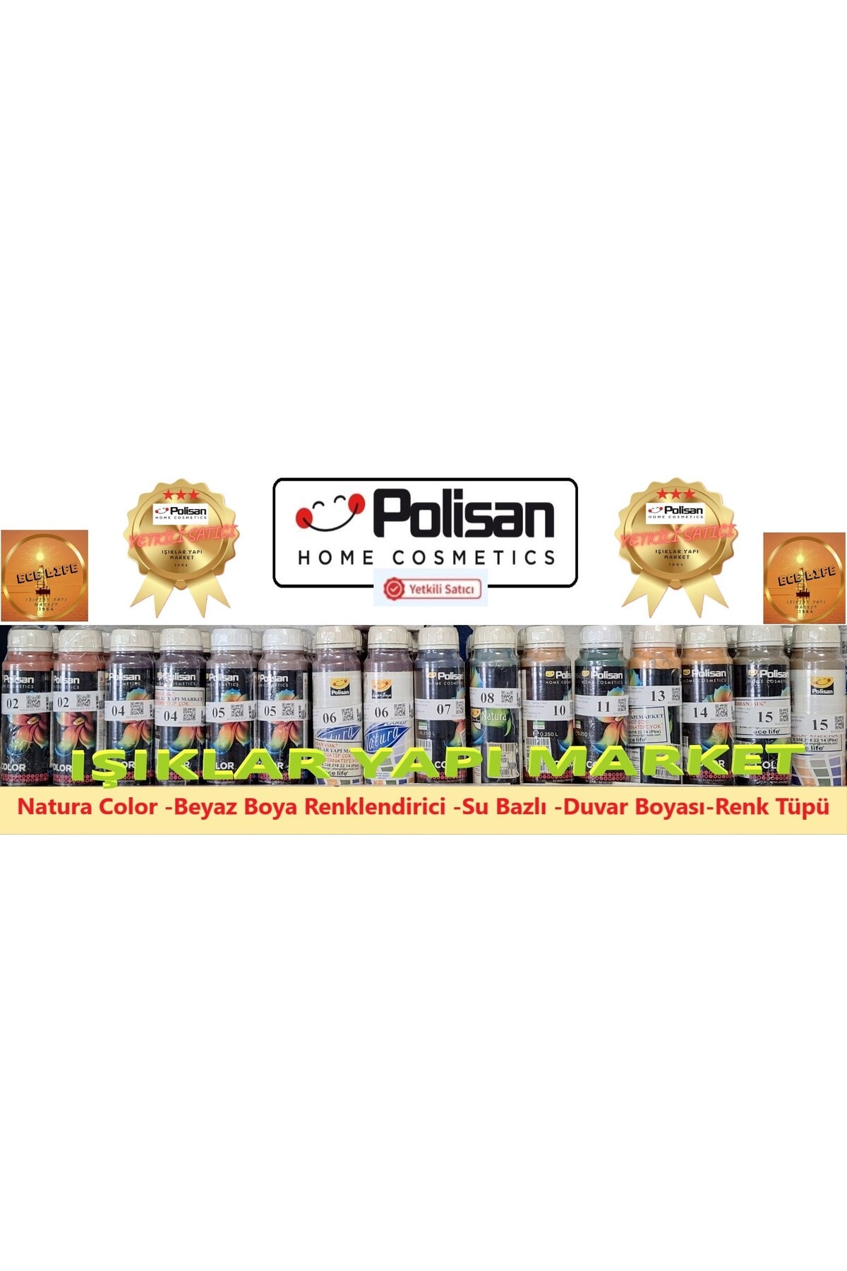 POLİSAN Natura Color -su Bazlı -duvar Boyası -tüp Boya -0,25lt. (BEYAZ BOYA RENKLENDİRİR)