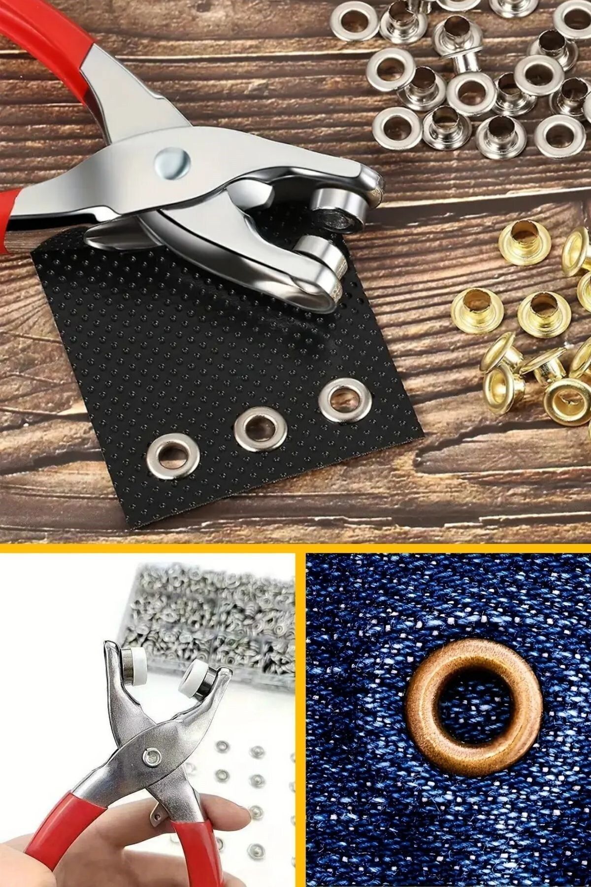 200 adet Paslanmaz Çelik Çıtçıt ve Pense Seti Metal Çıt Çıt Makinesi 50 set Çıtçıt