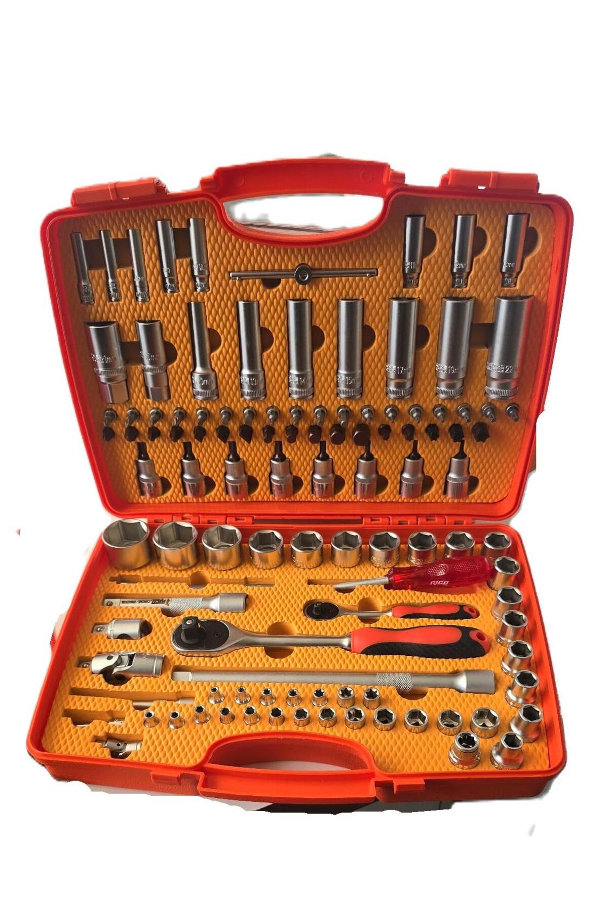 Rc1011 110 Parça 1/2-1/4 6 Köşe Lokma Takımı Seti