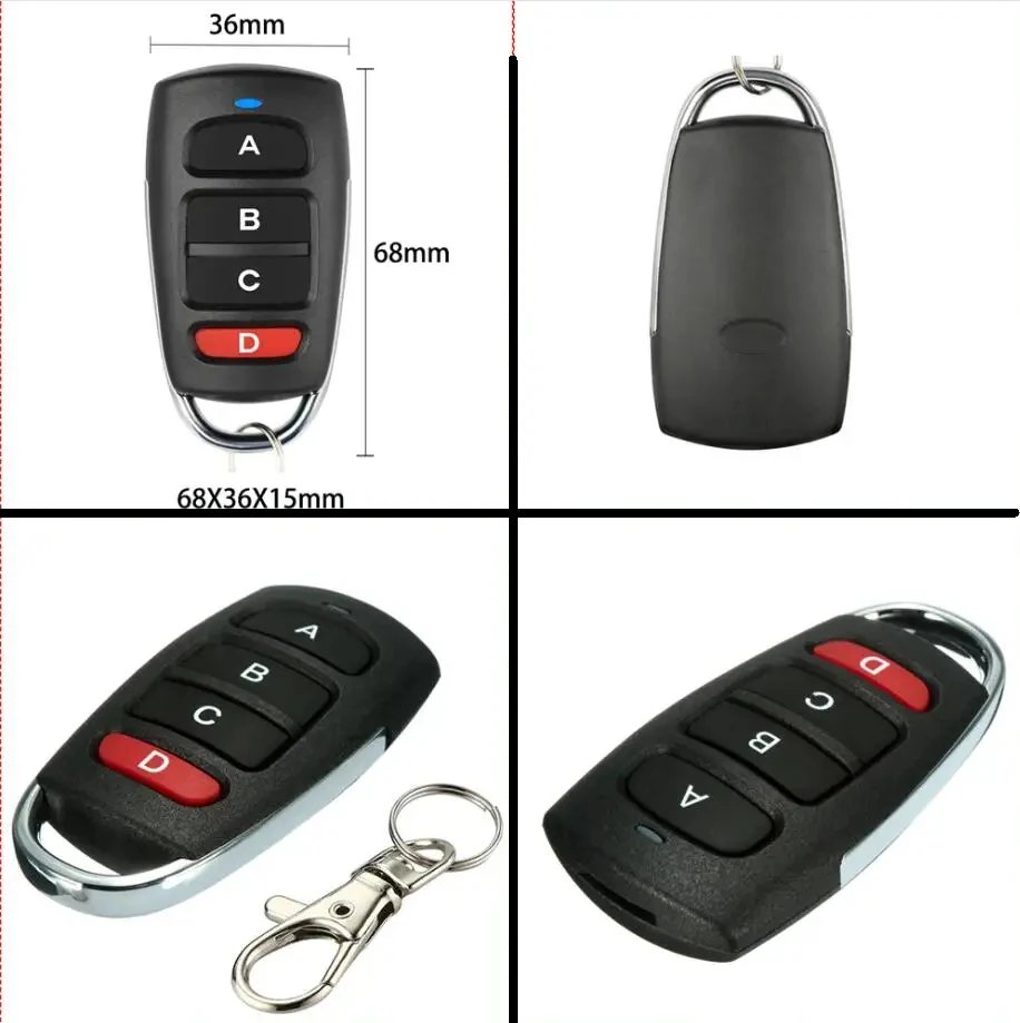 RF 433 Mhz Üniversal Kumanda; Kopyalayabilir 4 Kanal Uzaktan Kumanda