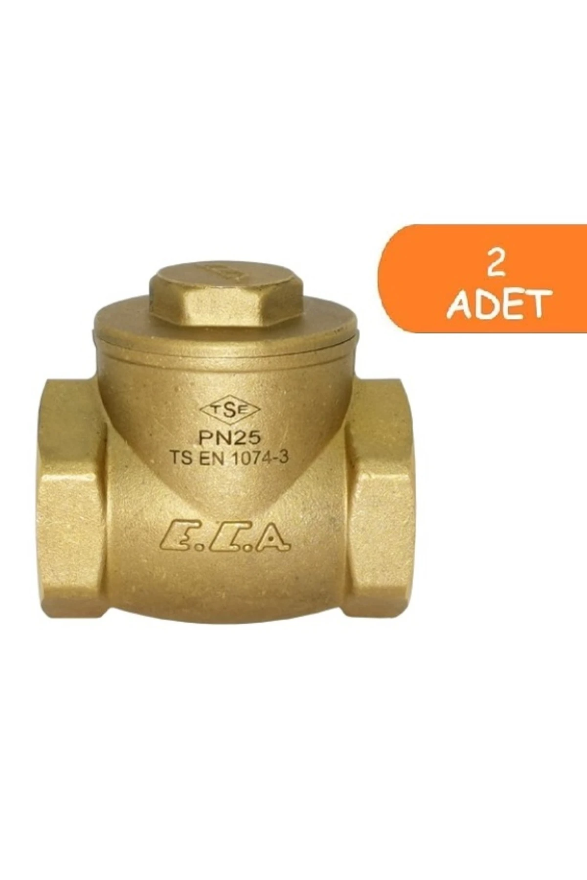 2 Adet ECA 1/2 Çalpara Çekvalf ( Kaucuk Klapeli ) 101007092