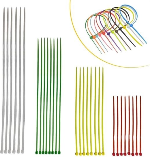 Kablolar İçin 30 Parçalık Plastik Kelepçe Seti Bağlama Bantları
