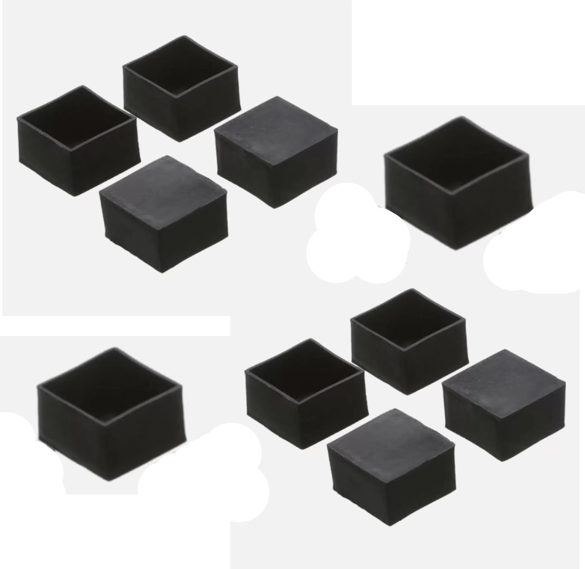 Adilon Tapa, Plastik Sandalye, Profil Tapası 40MM x 40MM Dış 10 Adet