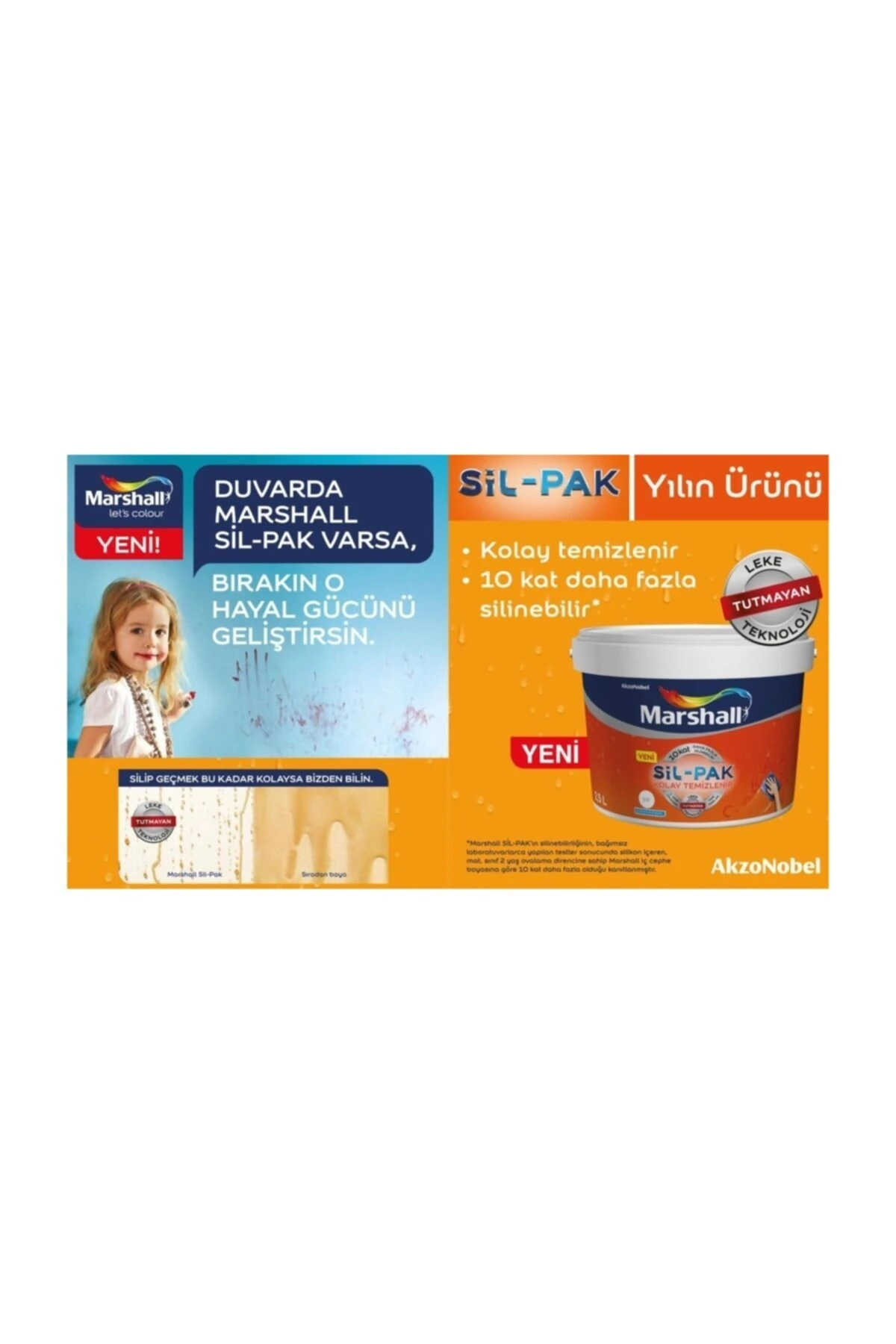 Sil-pak Leke Tutmaz Duvar Boyası 2,5 Lt Mermer Tozu