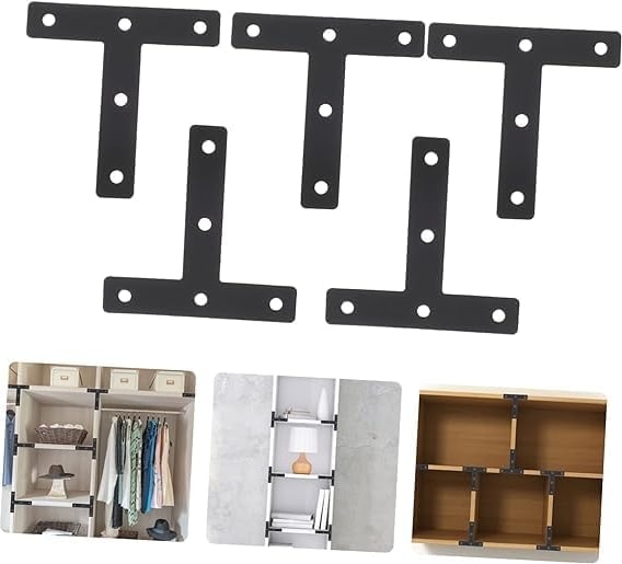 10 Adet T-Desen 8X8X1,5 cm Yama Çeşitli Mobilyaları Sabitlemek İçin Uygun Mobilya Sabitleme Plakası Metal Raflar Mobilya Bağlantı Elemanları Tamir Plakaları