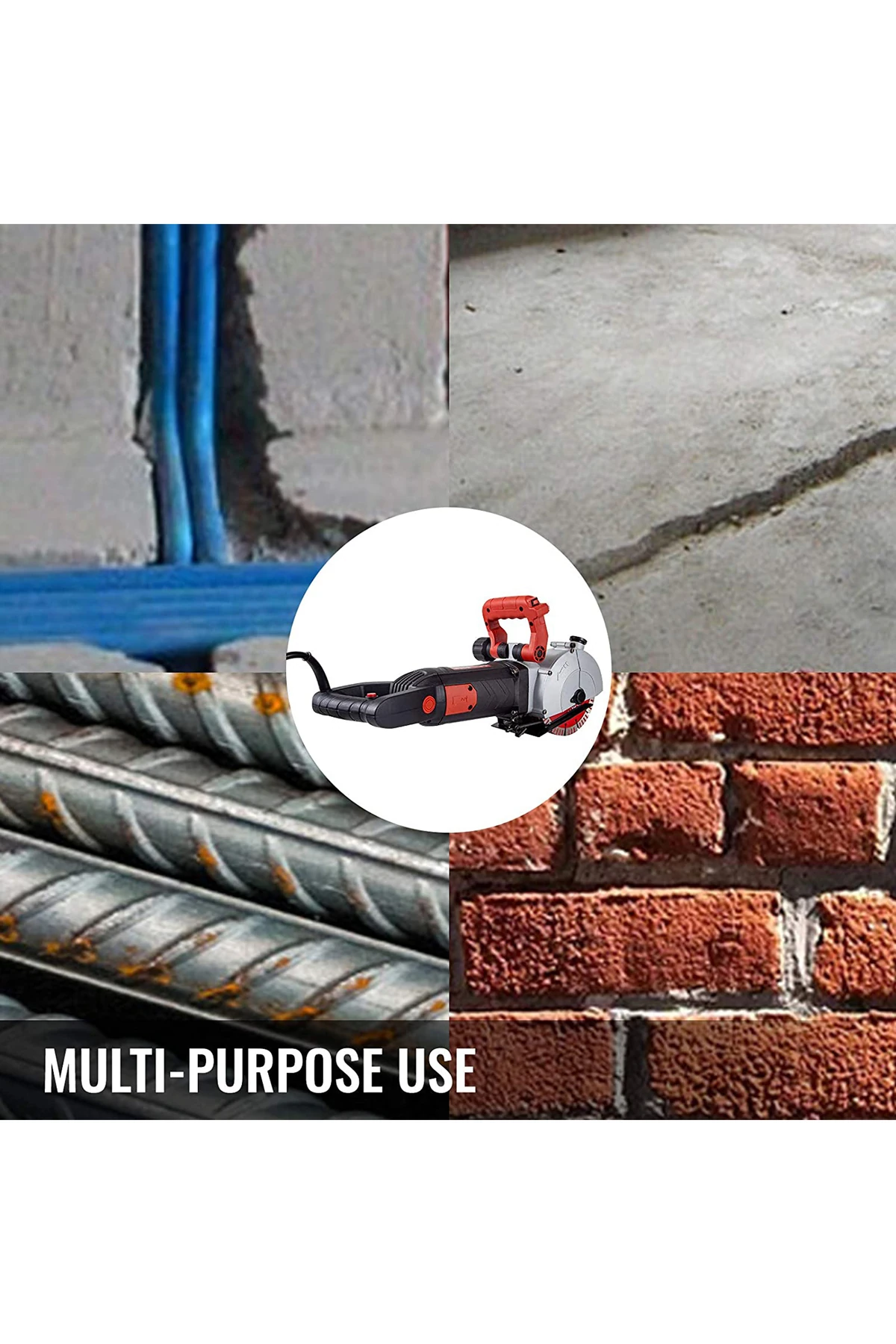 2400 W Elektrikli Duvar Oluk Kanal Açma Duvar Kesme ve Elektrik Kablosu Yerleştirme Makinesi