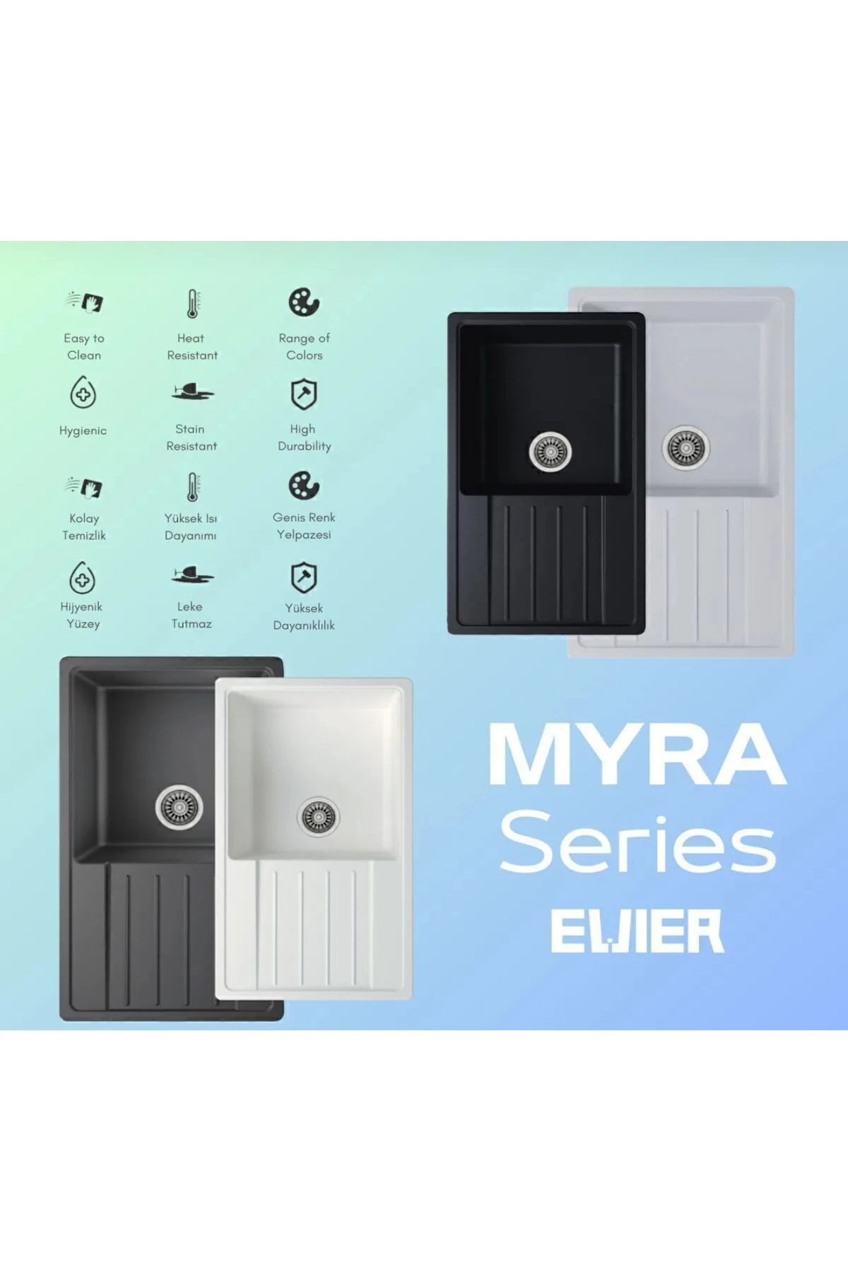 Granit Evye Myra Series Antrasite (ANTRASİT)