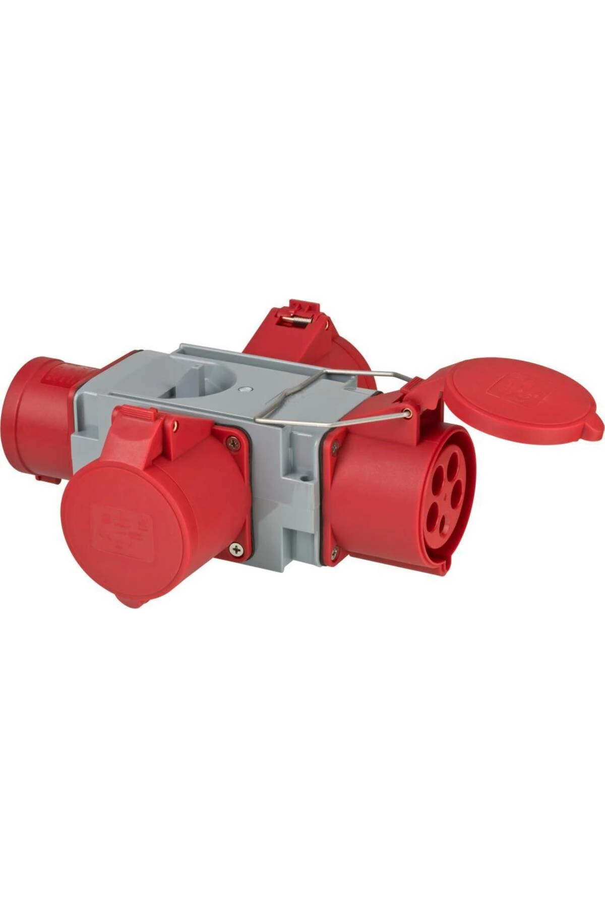 Cross Serisi CEE Adaptör Güç Dağıtıcısı IP44 1x CEE fişi 400V/32A ve 3x CEE prizleri 40