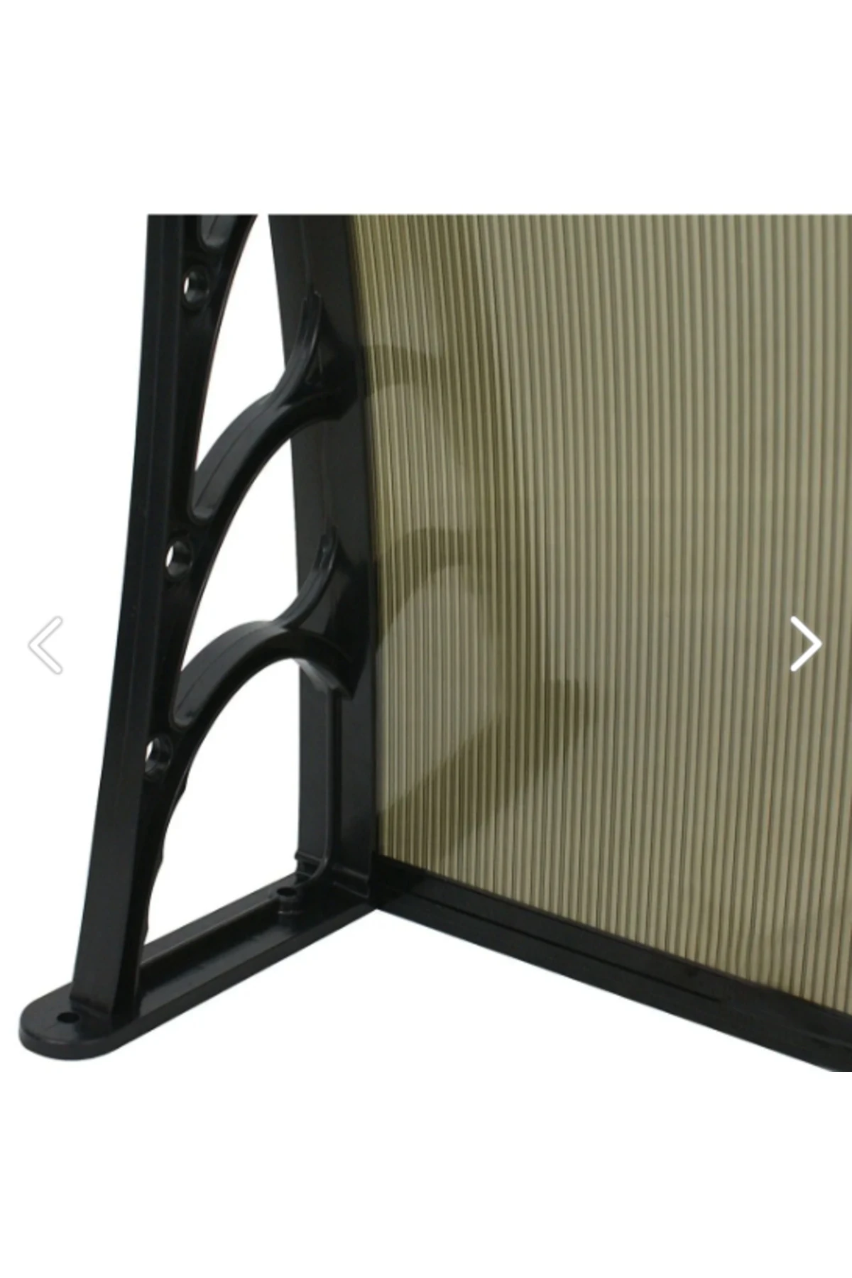 Kapı Pencere Üstü Pratik Sundurma 360 X 80 Cm Siyah