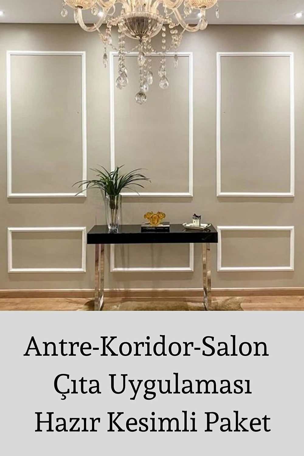 Decozza Dekoratif Boyanabilir 2,5 cm Duvar Çıtası 6 Adet Hazır Kesimli Çerçeve Paketi