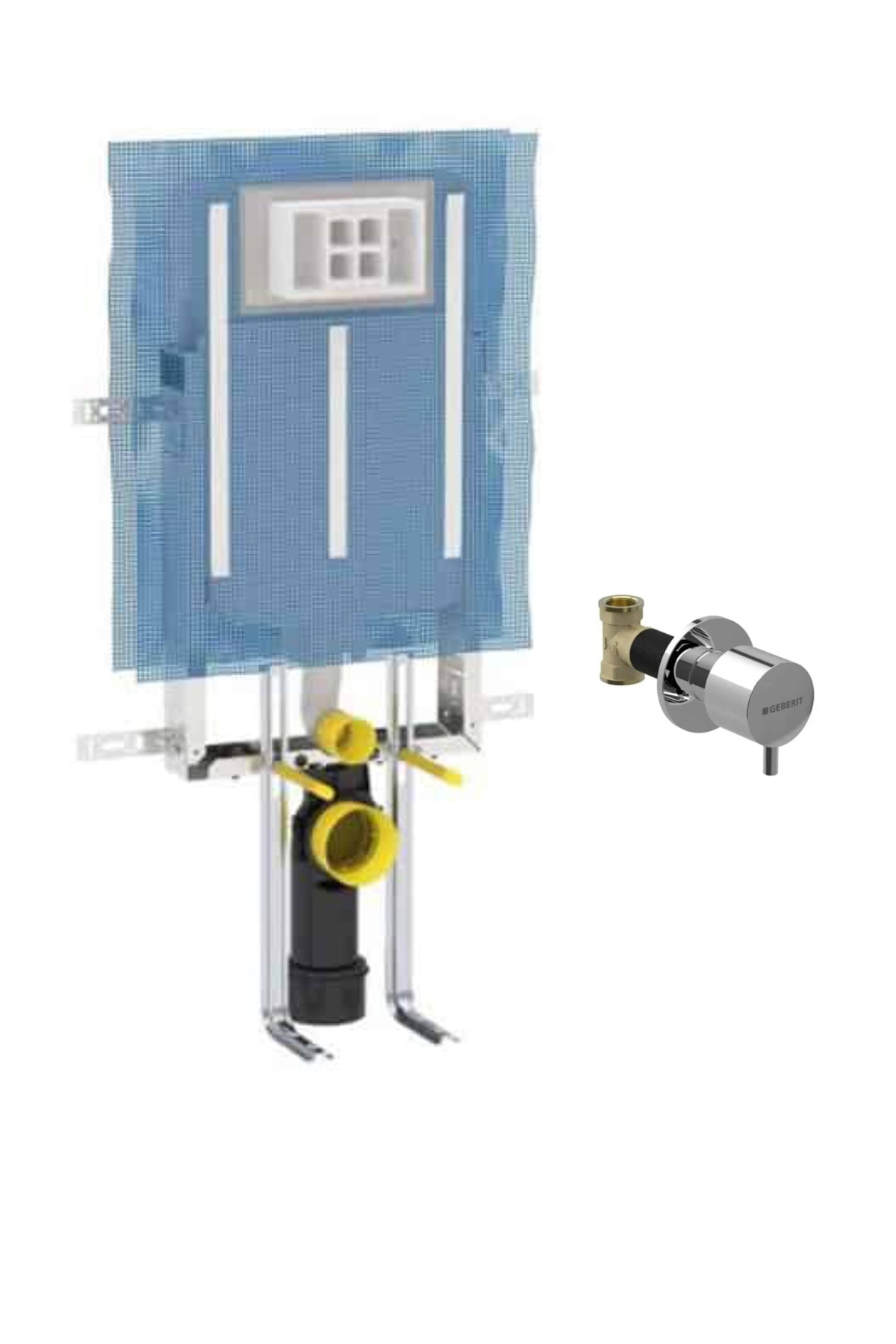 GEBERİT GÖMME REZERVUAR ALPHA 8CM KOMBİFİX 110.174.00.1 + GEBERİT 616.004.21.1 STOP VALF