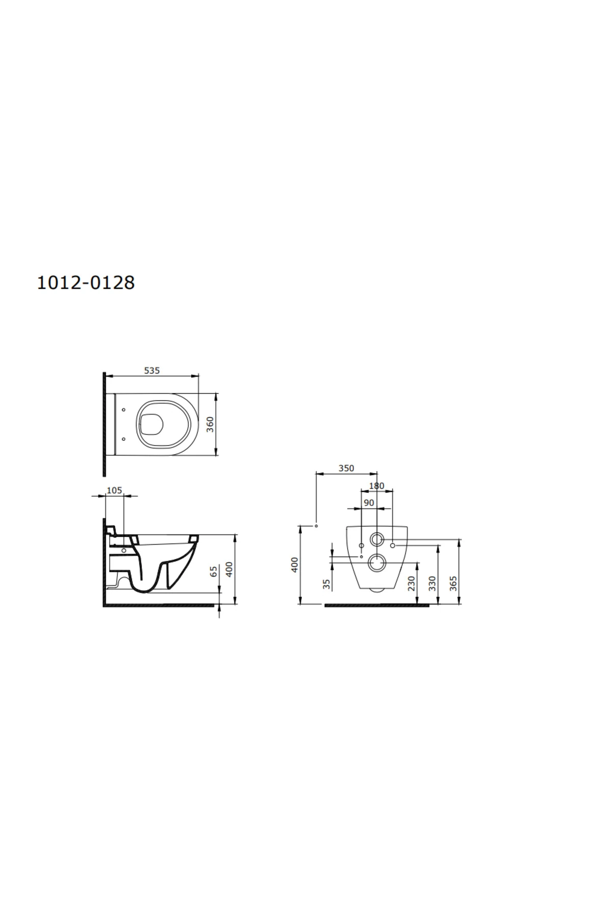 Taormina Asma Klozet P. Siyah 1012-005-0128 Kapak Hariç