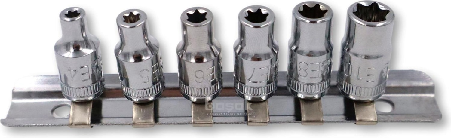 CETA FORM Ceta E4 - E10 Dişi Torx 1/4" Lokma Takımı 6 Parça C06-R06