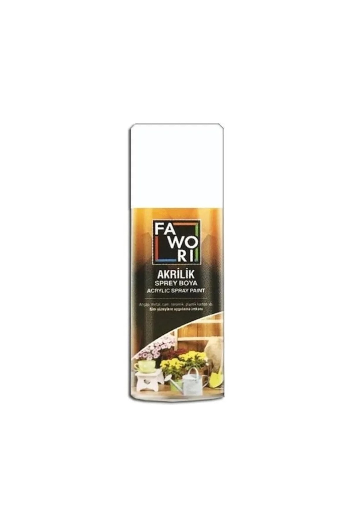 FAWORİ Akrilik Parlak Beyaz Sprey Boya 400ML RAL9003