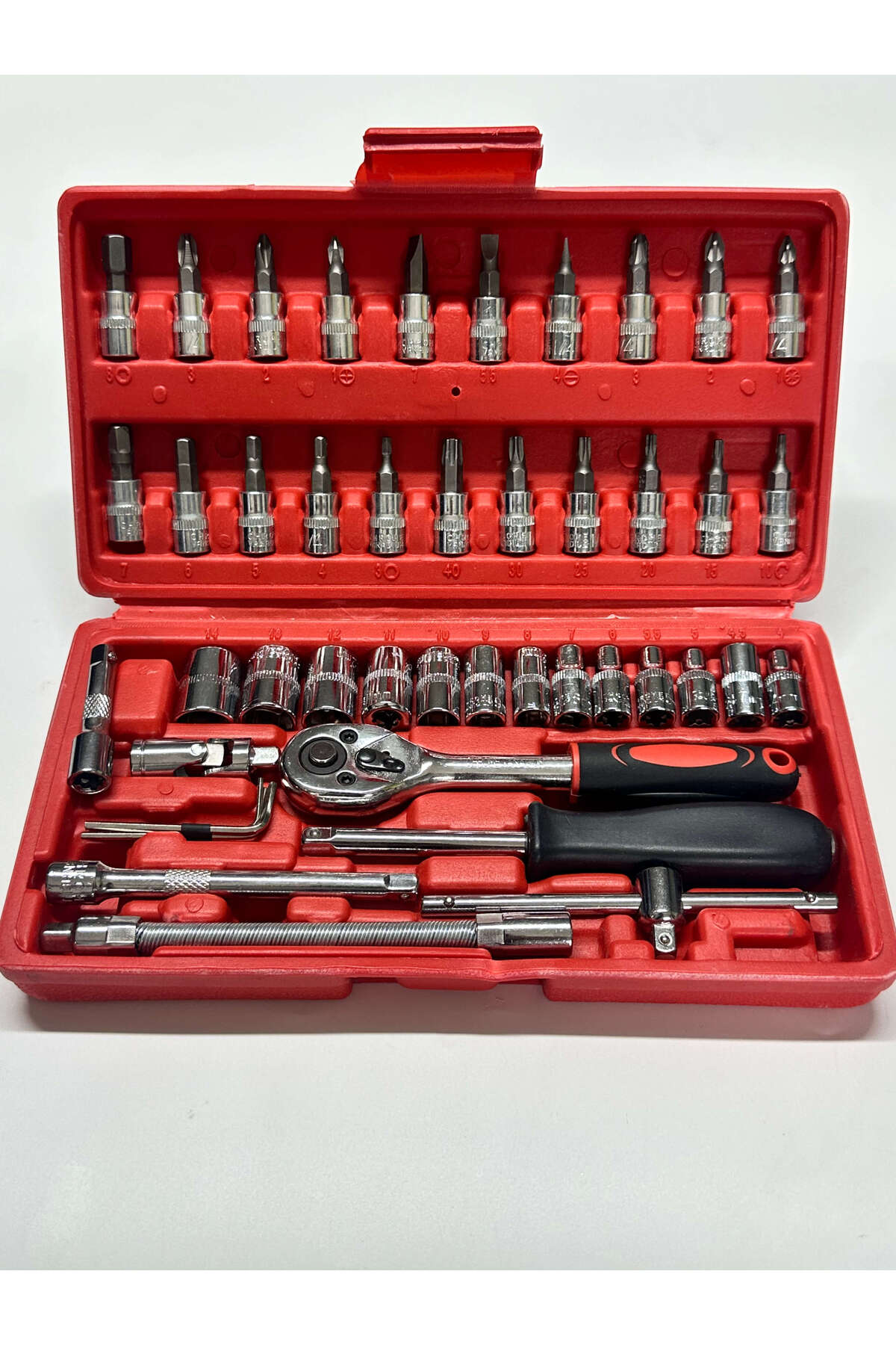 AIWA 46 Parça Lokma Takımı – Ekonomik Seri, Ev Tipi Küçük Onarımlar İçin-mat-TAŞIMA KUTULU