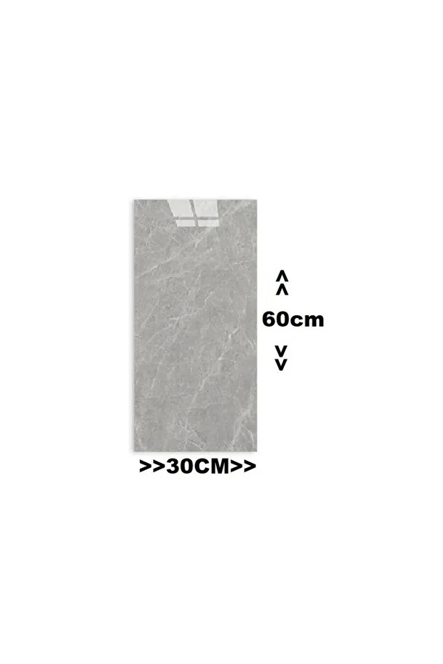 Bs1744 Mermer Desenli 6 Adet 60x30cm Yapışkanlı Esnek Karavan Banyo Duvar Kaplama Paneli Shiny-2