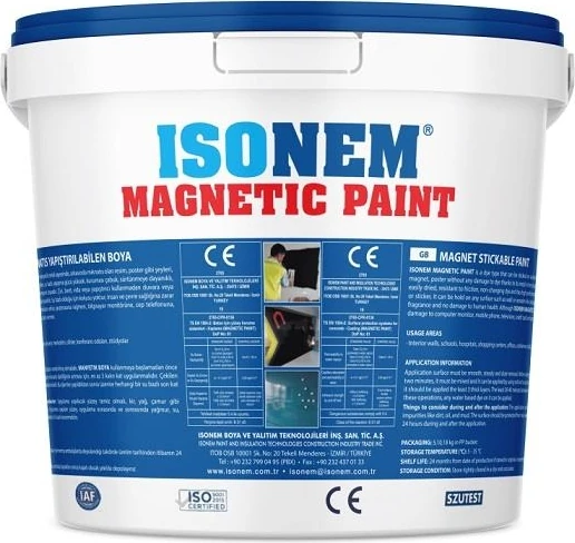 Isonem Magnetic Paint Manyetik Boya 10 kg Siyah