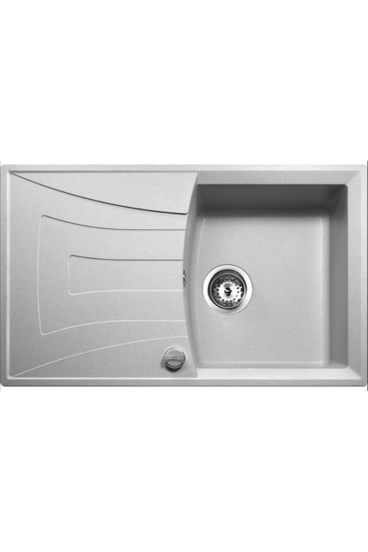 Unıverso 45 Gt Tezgahüstü Damlalıklı Beyaz Granit Evye