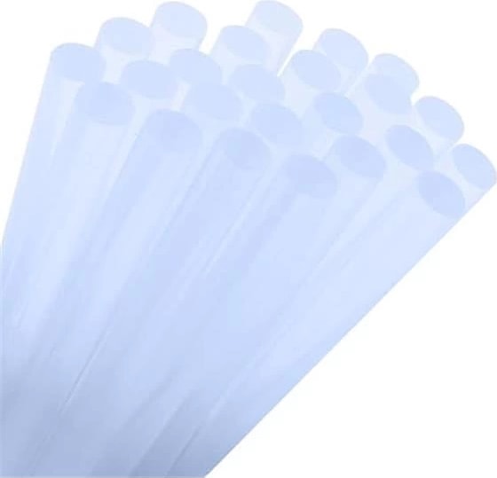 Sıcak Silikon Çubuğu 1 kg 11MM-30CM Mum Silikon Kalın Uç Şeffaf