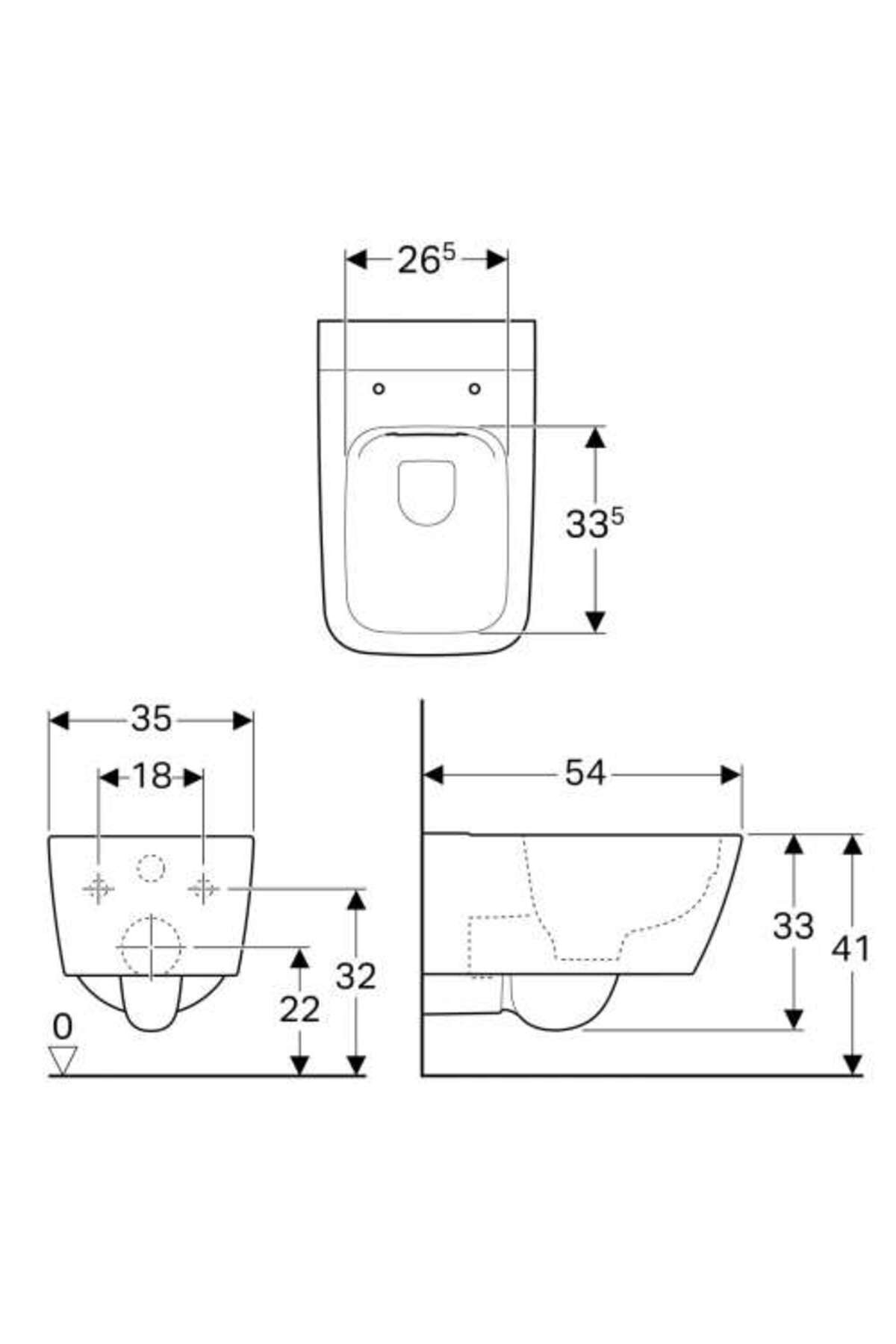 Icon Square Rimfree Asma Klozet Seti T54 501.651.01.1