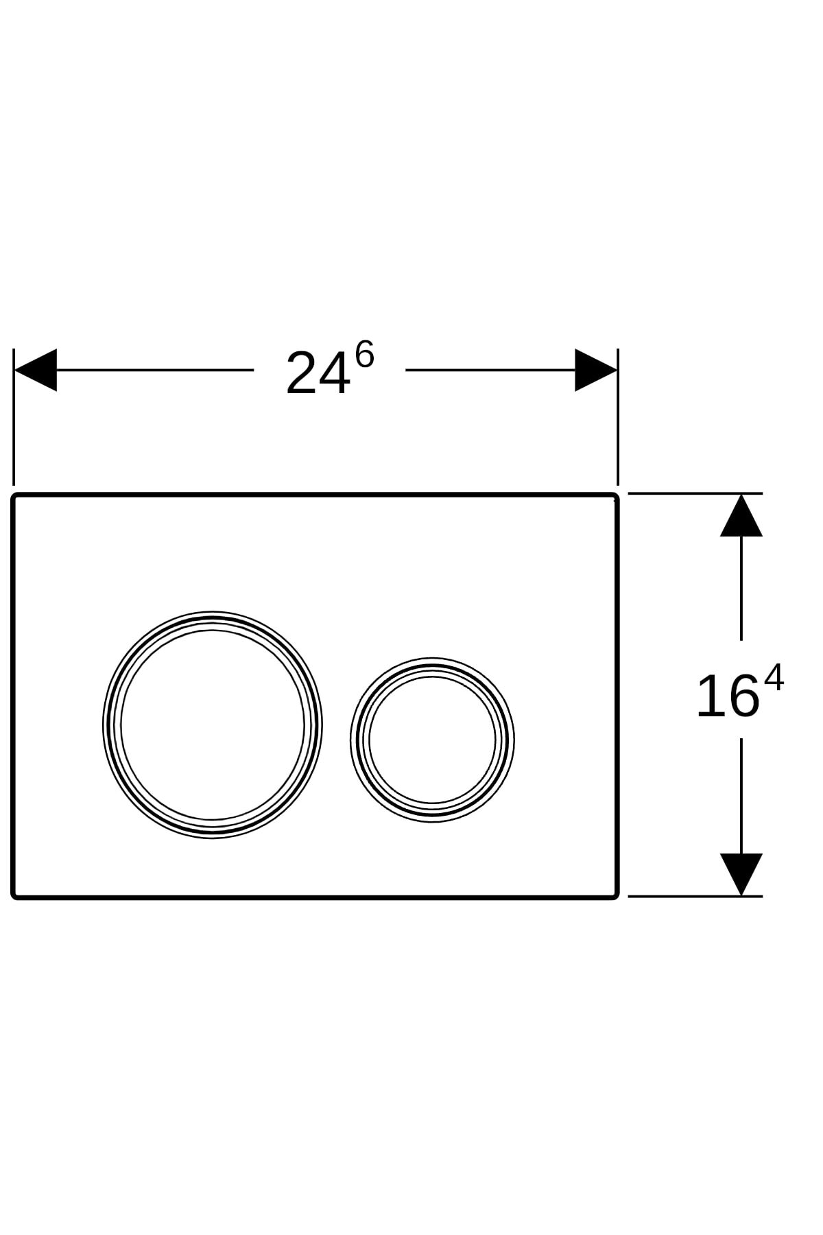 Kumanda Kapağı, Sigma21, Çift Basmalı (Bronz Basma Buton) Siyah Cam, 115.650.SJ.1