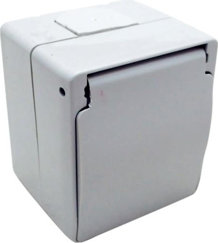 Bron Sıva Üstü Kapaklı Topraklı Priz