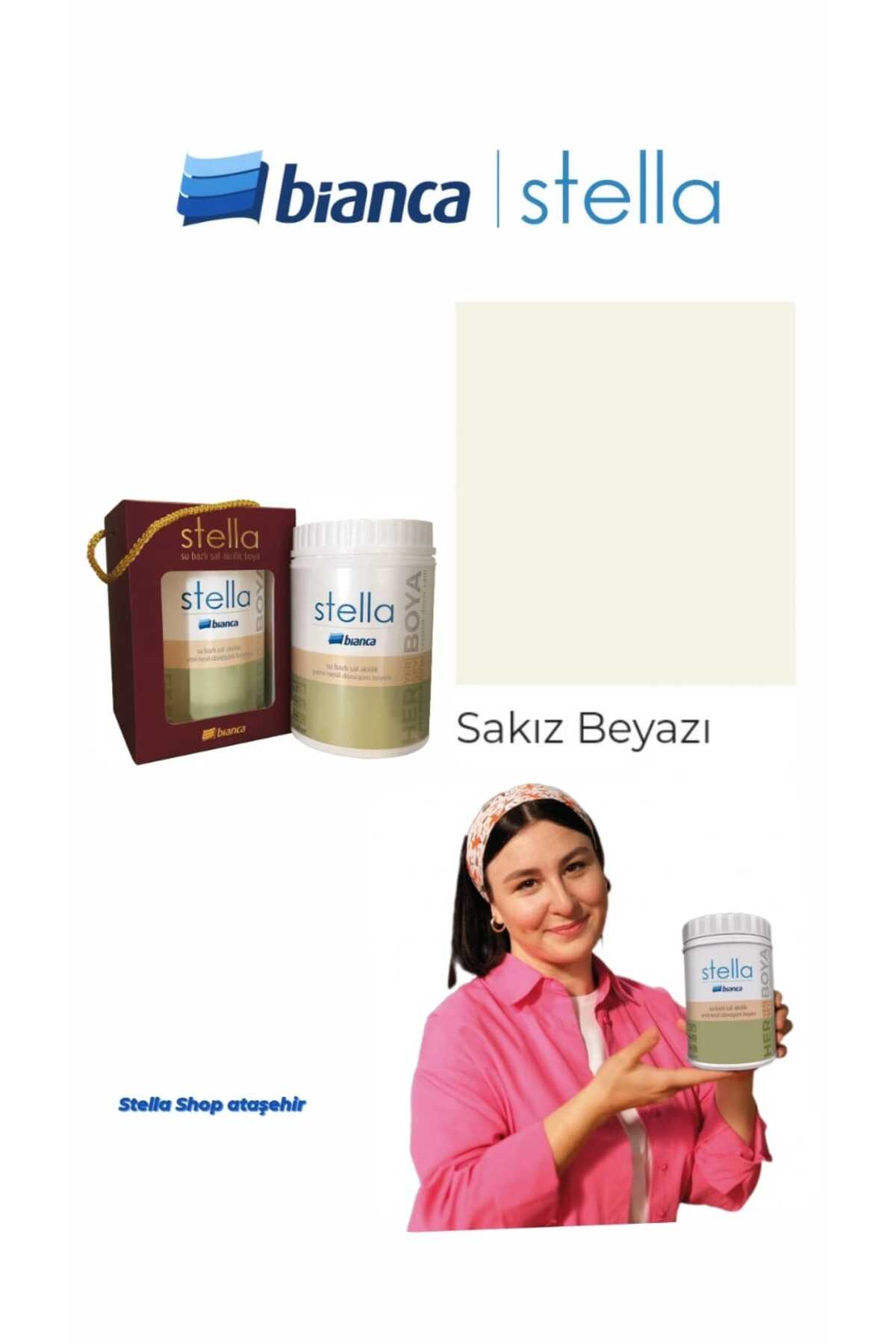 Stella Su Bazlı Saf Akrilik Boya 500ml - Sakız Beyazı