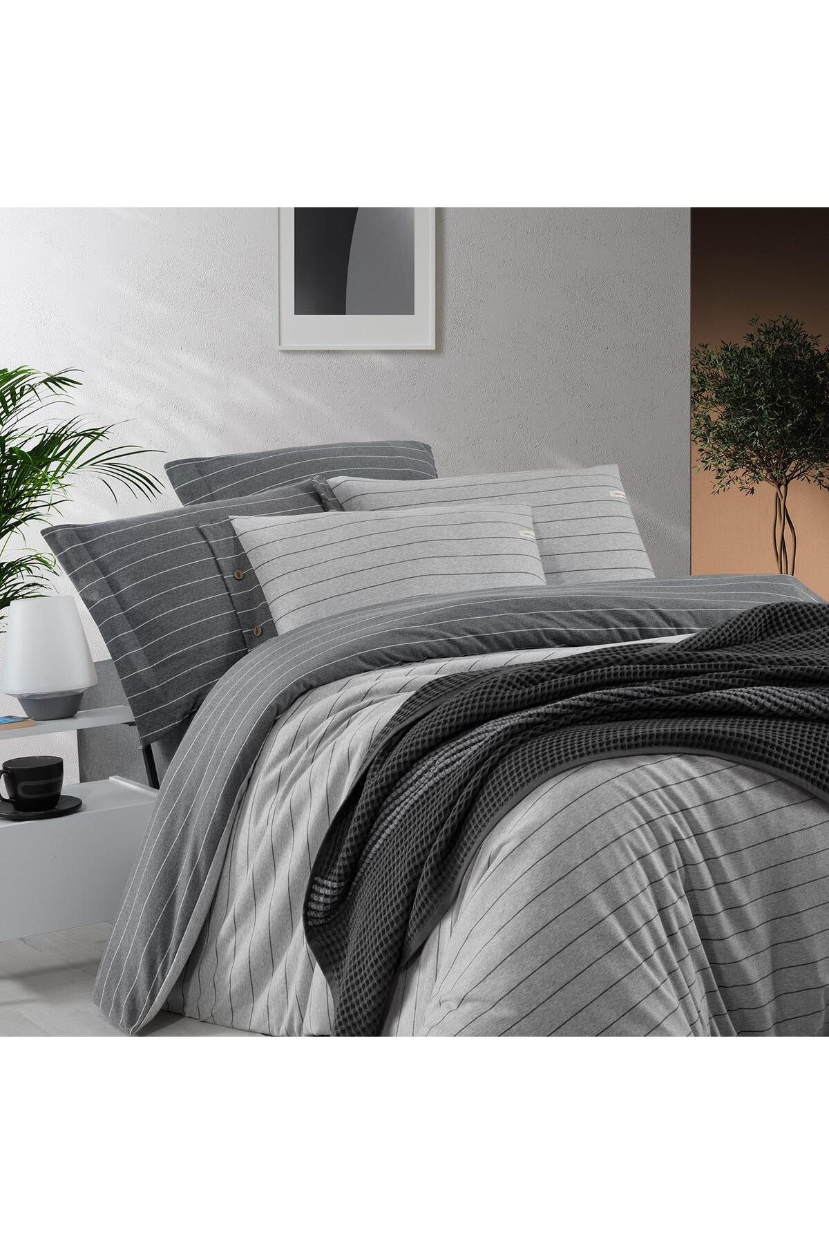 Mood Comfort Ferra Tek Kişilik Nevresim Takımı Gri
