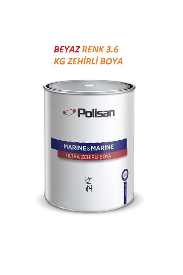 POLİSAN MARINE ULTRA ZEHİRLİ BOYA 14 BEYAZ RENK 2,1 L ( 3.6 KG )KOD;0001 1 ADET
