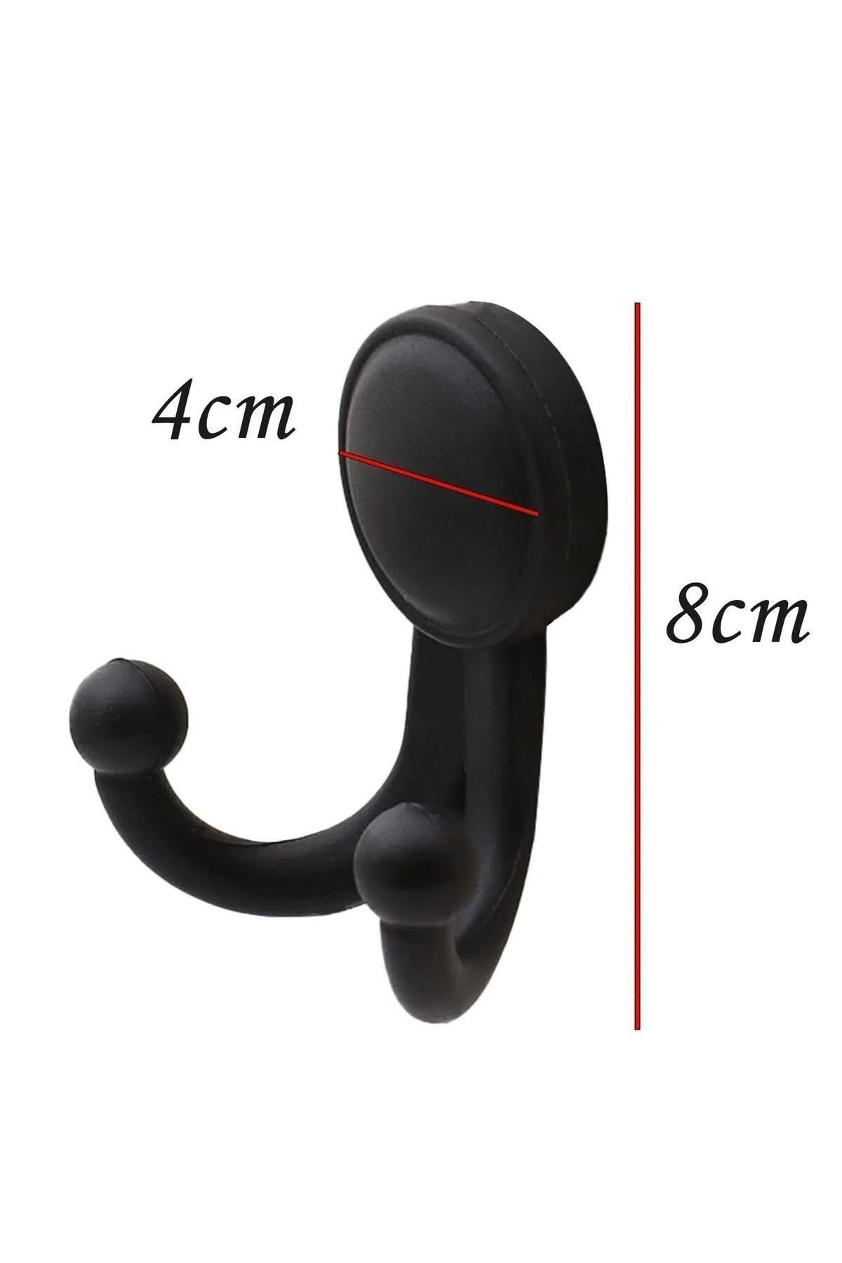 8 Adet Karagül Siyah Askı Askılık Vestiyer Banyo Dolap Elbise Askısı Sert Plastik