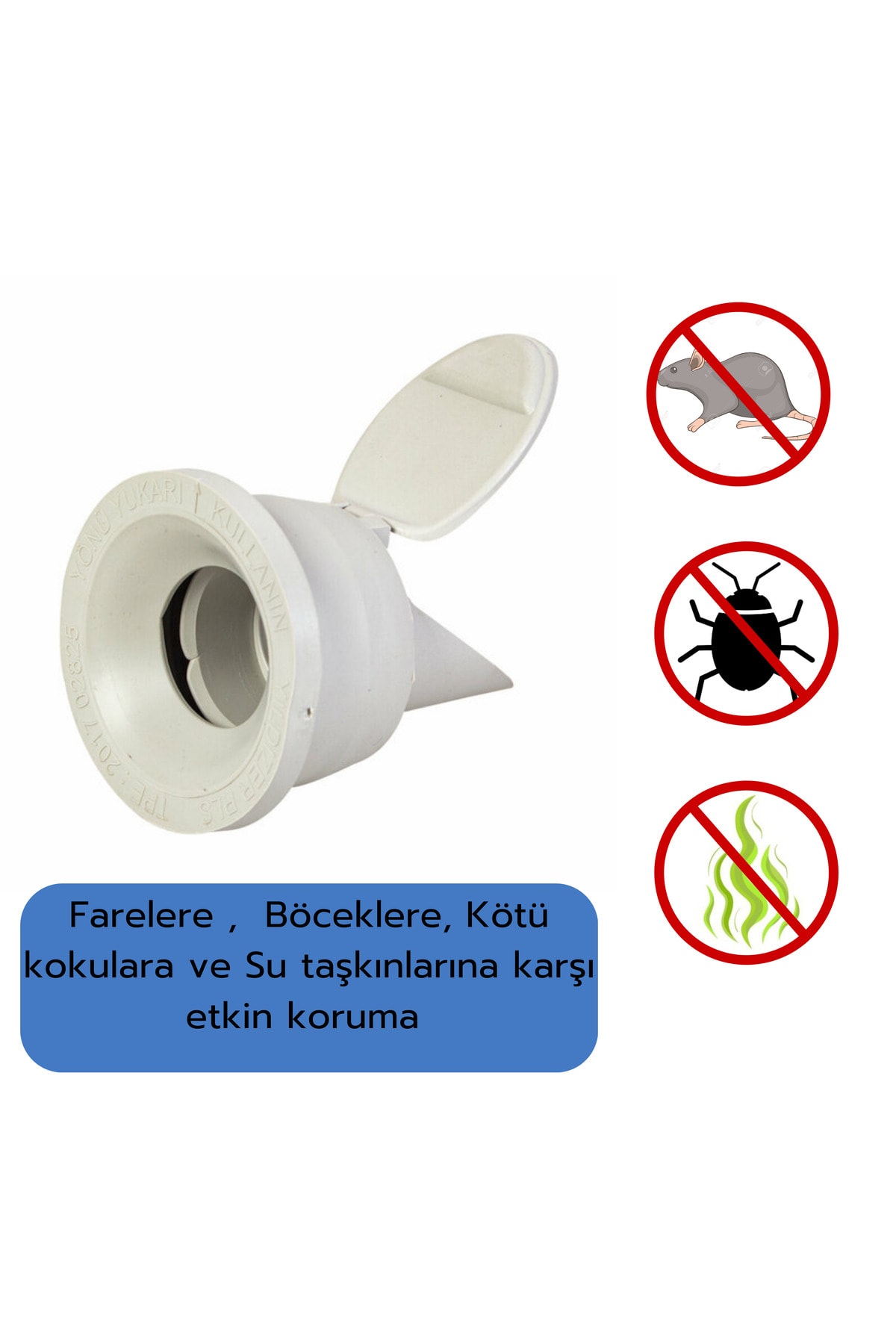 4 Adet Koku Önleyici Çekvalfli Adaptör Contaø50 Lavabo & Evyeler