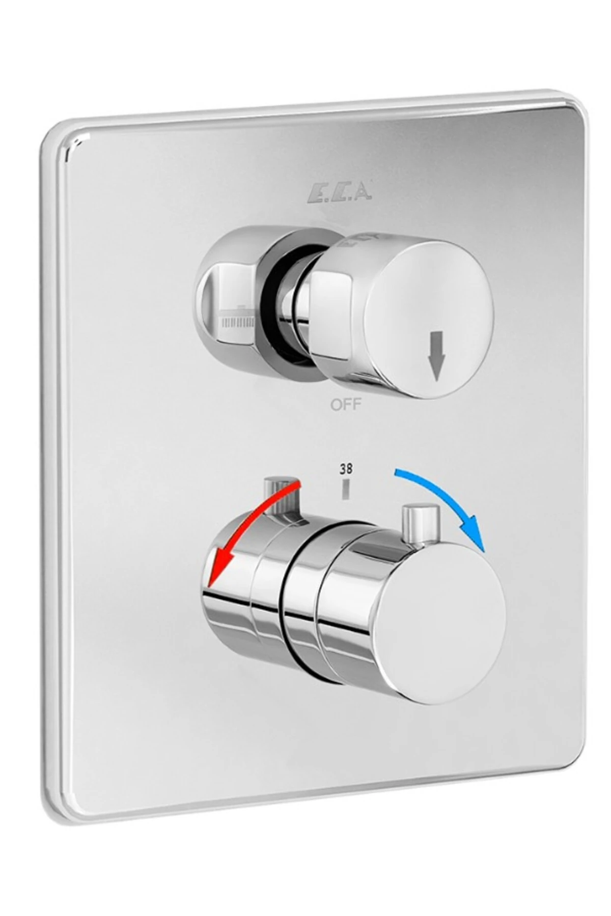 Termostatik Ankastre Banyo Bataryası Sıva Üstü 2 Yollu 102167215-KDE