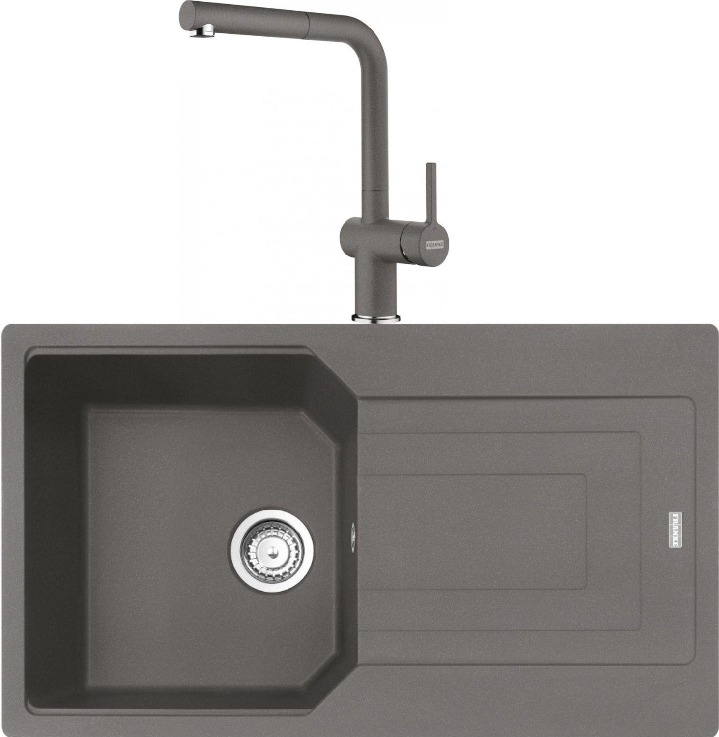 Urban Ubg 611-86 Stone Grey Granit Eviye-Active Plus Doccia 2.0 Batarya Seti