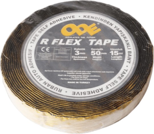 R Flex Tape Kendinden Yapışkanlı İzolasyon Bandı Kauçuk Bant 50 mm x 3 mm x 15 mt