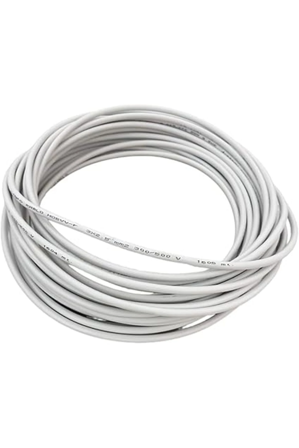 Grup Priz 3x2.5mm TTR Beyaz Topraklı Kauçuk Seyyar Uzatma Kablosu (3 METRE)