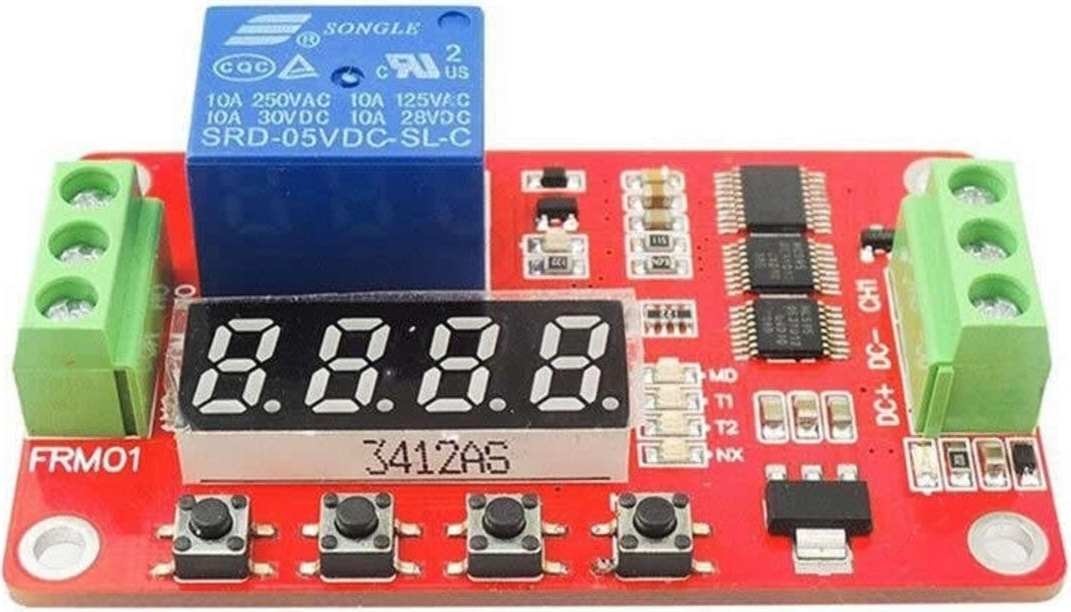 FRM01 Çok Fonksiyonlu Zaman Rölesi Döngü Gecikmesi Zamanlayıcı Timer 12V 24V Kuluçka