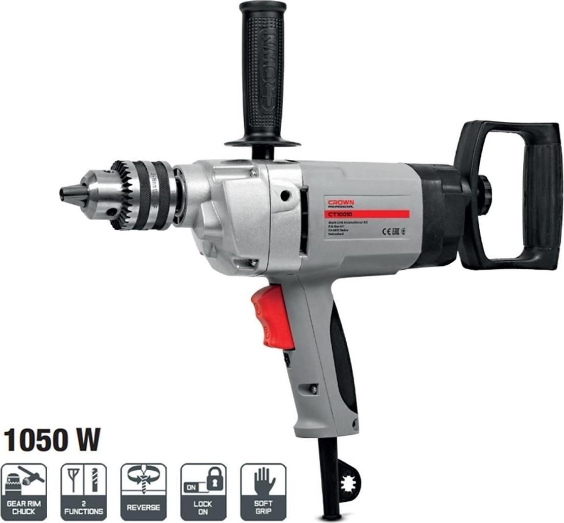 13MM 1050W Mikser ve Vidalama Matkabı, Güçlü ve Çok Yönlü Kullanım Için Ideal